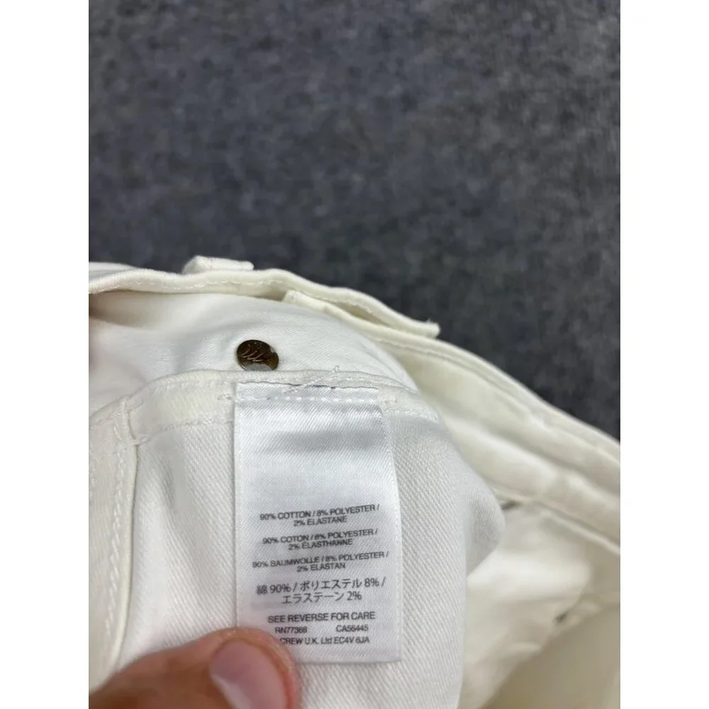 Madewell Jeans Womens 27 White 10 Inch High‎ Rise Skinny Crop Button Fly Raw Hem
